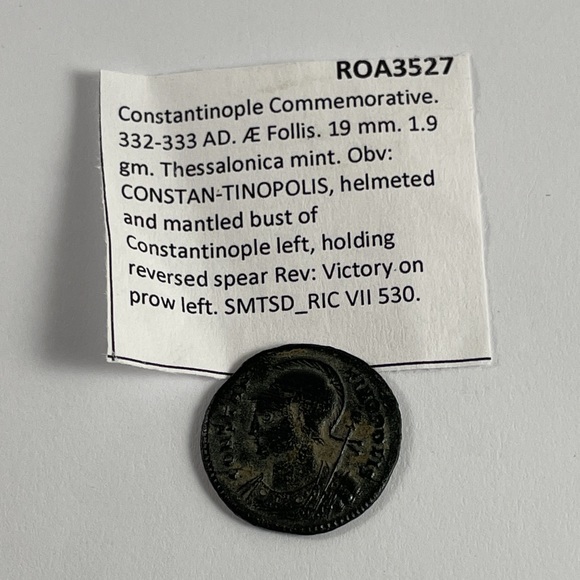 CONSTANTINE I the GREAT Founds Constantinople 332 - 333 AD Ancient Roman Coin - Picture 10 of 16